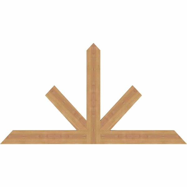 Ekena Millwork Saratoga Timber Gable Bracket, Western Red Cedar, 48"W x 26"H x 1 1/2"D x 3 1/2"F, 13/12 Pitch GBW048X26X0204SAR00SWR - main
